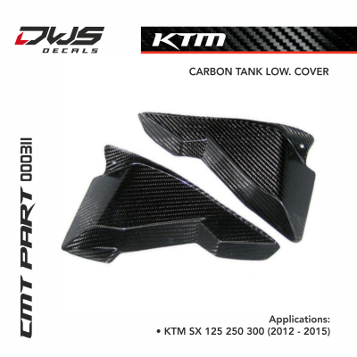 KTM SX 125 2012 - 2013 - 2014 - 2015 CMT carbon tank cover  dws decals