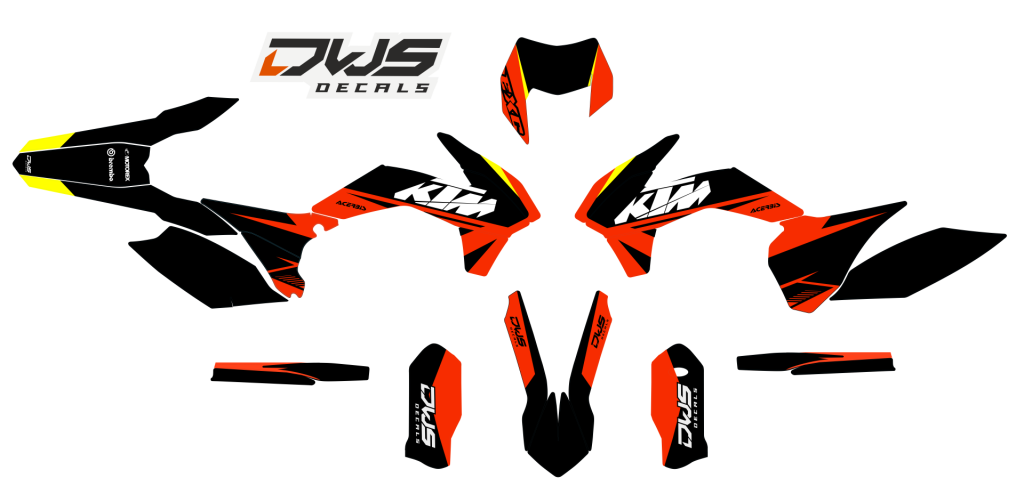 KTM EXC F 125 250 350 450 500 2014/2016 Model 5 Set
