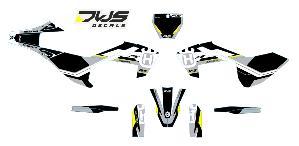 Complete Stickerset Husqvarna FS 450 2016 2017 2018 Decals dekor decore design graphics aufklebe stickerset nummerset dws mx