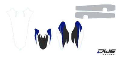 Trimset Yamaha YZ 125-250 2015 2016 Decals dekor design graphics aufklebe stickerset nummerset dws mx