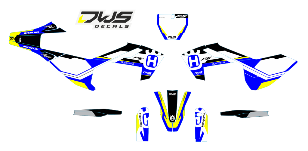 Complete Stickerset Husqvarna FS 450 2016 2017 2018 Decals dekor decore design graphics aufklebe stickerset nummerset dws mx