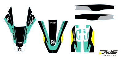 Complete Stickerset Husqvarna FS 450 2016 2017 2018 Decals dekor decore design graphics aufklebe stickerset nummerset dws mx