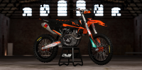 Complete stickerset KTM SX 125 SX 250 SX-F 250 SX-F 350 SX-F 450 2016 blue-orange blauw oranje DECALS DEKOR DESIGN GRAPHICS AUFKLEBE STICKERSET NUMMERSET DWS MX retro