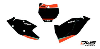 Nummerset KTM Sx 65 2016 Decals dekor design graphics aufklebe stickerset nummerset dws mx