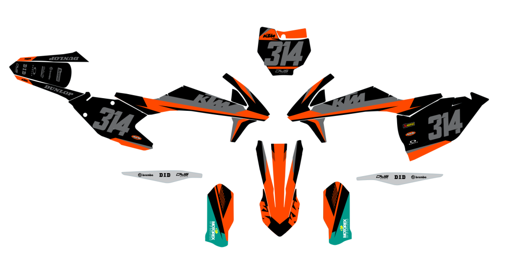 456 KTM SX SX-F 125 150 250 350 450 2016/2018 Model 25 Set