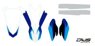 Trimset Yamaha YZF 250 450 2014 2015 2016 Model 2Decals dekor design graphics aufklebe stickerset nummerset dws mx