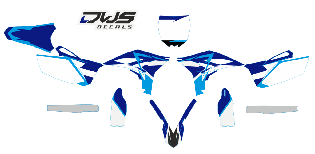 Volledige stickerset Yamaha YZF 250 2010 2011 2012 2013 Model 2 Decals dekor design graphics aufklebe stickerset nummerset dws mx