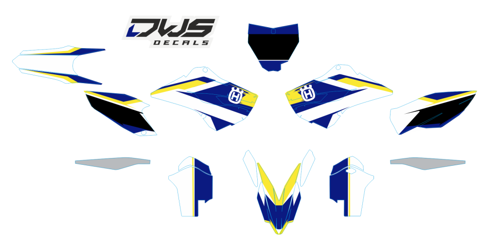 Complete Stickerset Husqvarna TC 125 FC 250 350 450 2014 2015 Model 1 Set Decals dekor design graphics aufklebe stickerset nummerset dws mx