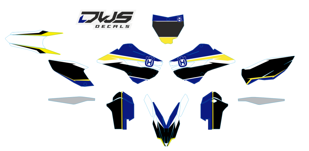Complete Stickerset Husqvarna TC 125 FC 250 350 450 2014 2015 Model 2 Set Decals dekor design graphics aufklebe stickerset nummerset dws mx