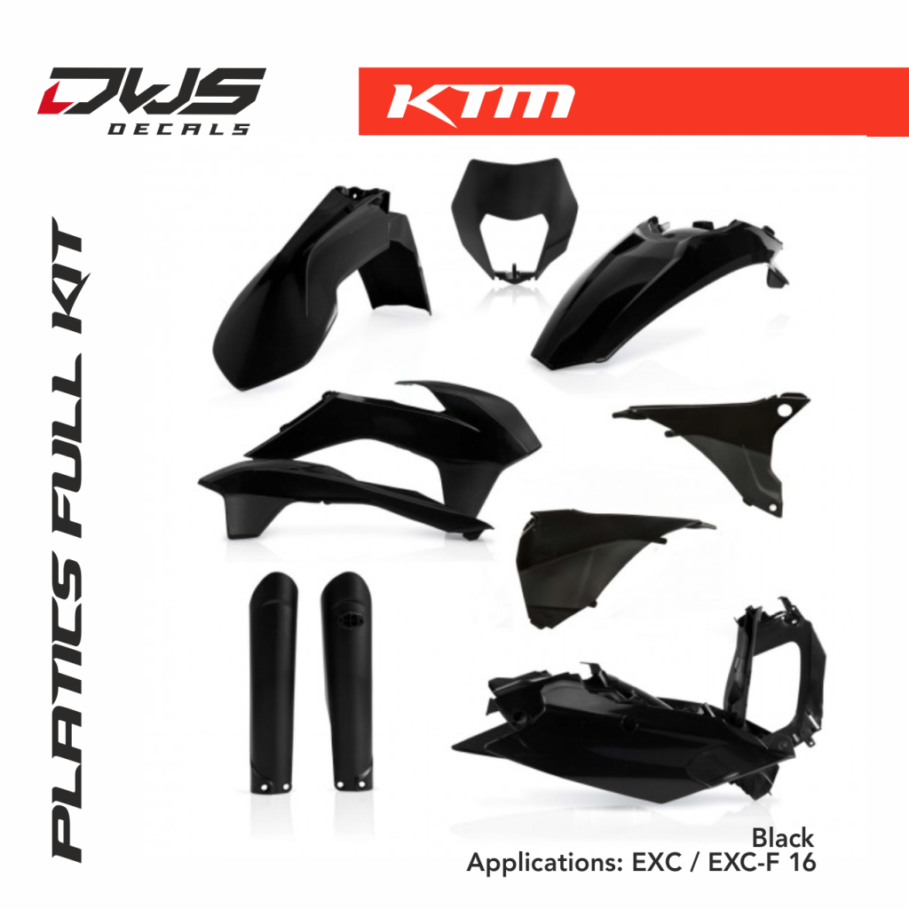 KTM Plastics Acerbis EXC EXC-F 2016 Black