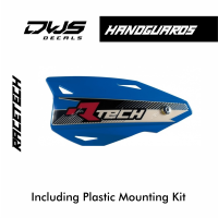 RACETECH Vertigo Hanguards with plastic mount kit dws decals handkappen handkap