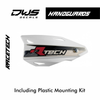 RACETECH Vertigo Hanguards with plastic mount kit dws decals handkappen handkap