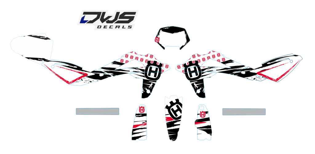 Complete set Husqvarna 250 450 510 2008 2009 2010 Decals dekor design graphics aufklebe stickerset nummerset dws mx