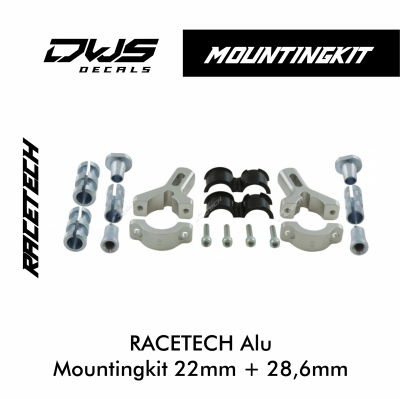 Dws decals mountingkit racetech solid plastic universal 22mm 28,6mm