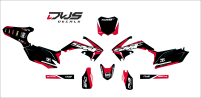 SMF Honda CRF 450 supermofools 2010 DWS decals decore graphics graphix mx decals