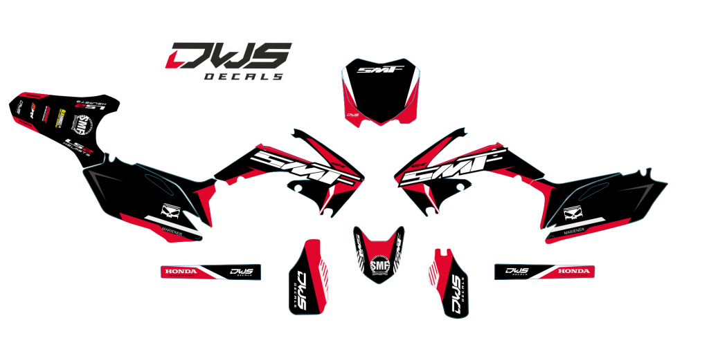 SMF Honda CRF 450 supermofools 2010 DWS decals decore graphics graphix mx decals