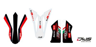 Trimset Aprillia SXV 450 550 Enduro complete stickerset decore decal set decal kit aufklebe nummerset trimset radiaset radiotor scoops front fender fork protectors rear fender kotflugel mx graphics dws decals front fender Kotflugel vorne voorspatbord rea