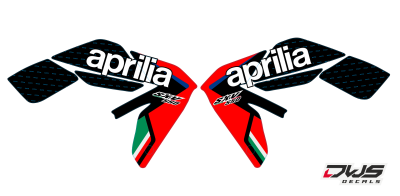 Radiaset Radiator scoops shrouds tank kappe Aprillia SXV 450 550 Enduro complete stickerset decore decal set decal kit aufklebe nummerset trimset radiaset radiotor scoops front fender fork protectors rear fender kotflugel mx graphics dws decals