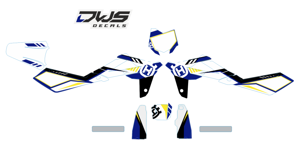 Complete stickerset Husqvarna 250 450 510 2005 2006 2007 Decals dekor design graphics aufklebe stickerset nummerset dws mx