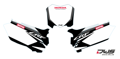 Nummerset Honda CRF 450 2009 2010 2011 2012 Honda CRF 250 2010 2011 2012 2013 rood model 2Decals dekor design graphics aufklebe stickerset nummerset dws mx