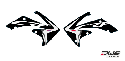 Radiaset Honda CRF 450 2009 2010 2011 2012 Honda CRF 250 2010 2011 2012 2013 rood model 2Decals dekor design graphics aufklebe stickerset nummerset dws mx