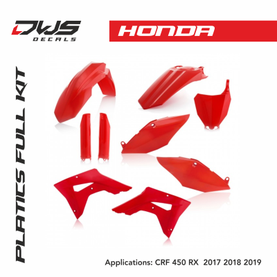 Honda plastics CRF 450 RX 2017 2018 2019  replica acerbis dws decals