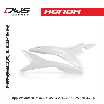 AIRBOX COVER HONDA CRF450R 2013-2016   250 2014-2017 - WHITE dws decals acerbis