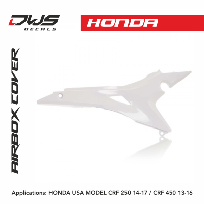HONDA USA MODEL CRF 250 14-17 / CRF 450 13-16 white dws decals acerbis
