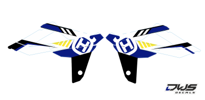 Radiaset Husqvarna 250 450 510 2005 2006 2007 Decals dekor design graphics aufklebe stickerset nummerset dws mx