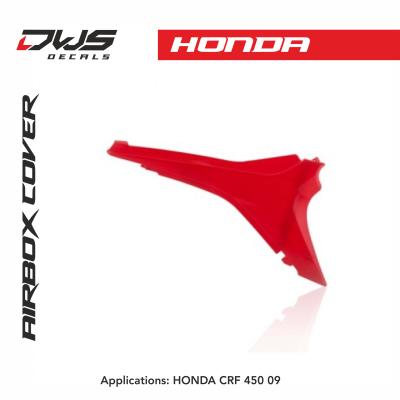 FILTERBOX COVER HONDA CRF 450 09 red dws decals acerbis