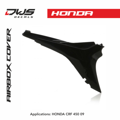 FILTERBOX COVER HONDA CRF 450 09 black dws decals acerbis
