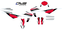 Complete stickerset Husqvarna 449 511 TE TC 2011 2012 2013 zwart rood red black rot schwarz  Decals dekor design graphics aufklebe stickerset nummerset dws mx