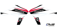 Radiaset Husqvarna 449 511 TE TC 2011 2012 2013 zwart rood red black rot schwarz  Decals dekor design graphics aufklebe stickerset nummerset dws mx