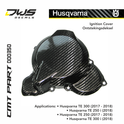 CARBON IGNITION COVER for HUSQVARNA TE 300 2017 - 2018 dws decals