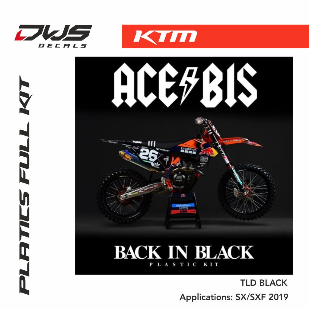 KTM plastics SX SX-F 125 150 250 350 450 2019 TLD black