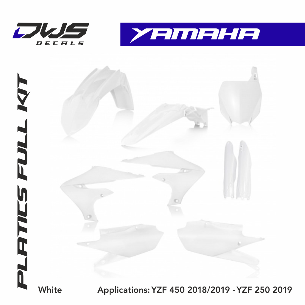 Yamaha YZF 450 4t 2018/2019 -  YZF 250 2019 plastics white