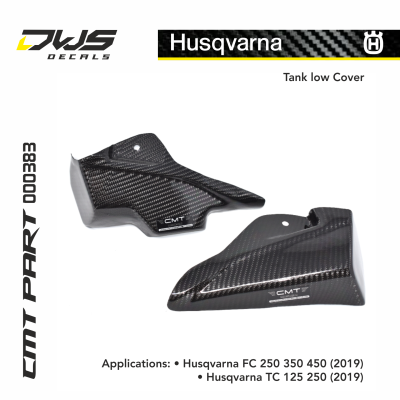 Husqvarna FC 250 350 450 2019 TC 125 250 2019 carbon  tank beschermers dws decals cmt rtank low cover tank delen onder