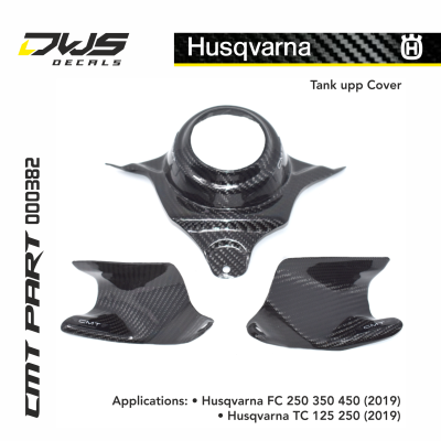 Husqvarna FC 250 350 450 2019 TC 125 250 2019 carbon tank cover dws decals cmt tank upp cover