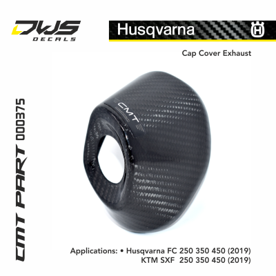 Husqvarna FC 250 350 450 2019 TC 125 250 2019 carbon scap cover exhaust uitlaat kappen dws decals cmt 