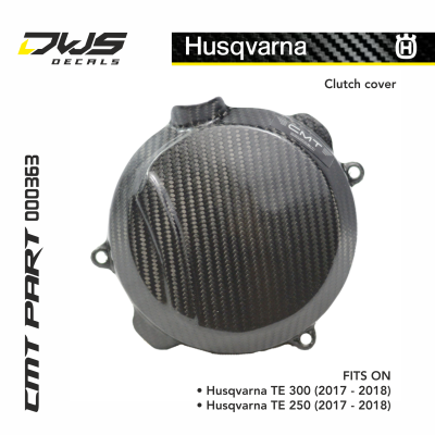 Carbonnen carbon husqvarna clutch cover koppelingsdeksel • Husqvarna TE 300 (2017 - 2018) • Husqvarna TE 250 (2017 - 2018) dws decals mx cmt