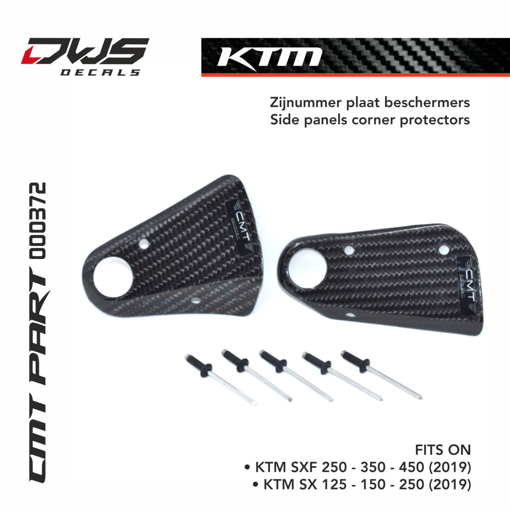 KTM CMT side panel corners protection - zijnummer hoek beschermers 2019 2020