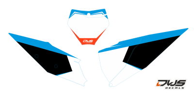 KTM nummerset sxf sx 125 150 250 350 450 2019 voornummer front number start nummern side panel zijnummer mx dws decals dirtbike ktm 2020