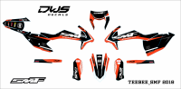 SMF supermofools Teebee 2018 blue medal ktm exc 125 250 350 450 2017 2018 2019 dws decals front fender supoermoto supermotard side panel s fork protectors radiator shrouds blue ltm plastic rear fender swingarm decals