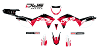 Radiator radia tank Honda CRf 450 R XR 2017 2018 2019 crf 250 2018 2019 Decals dekor design graphics aufklebe stickerset nummerset dws mx model 1 Honda factory look 2017 graphic rear fender front fender swingarm forkprotectors radiator shrouds numbers sid
