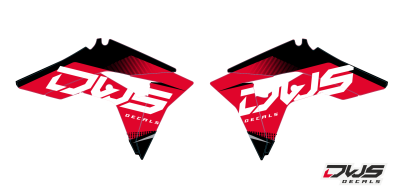 Radiator radia tank Honda CRf 450 R XR 2017 2018 2019 crf 250 2018 2019 Decals dekor design graphics aufklebe stickerset nummerset dws mx model 1 Honda factory look 2017 graphic rear fender front fender swingarm forkprotectors radiator shrouds numbers sid