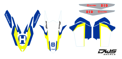Husqvarna TE FE 125 250 350 450 501 2014 2015 2016 decals kit stickersset aufklebe decore mx enduro offroad supermotodide panels radiataor shrouds fork protectors rear fender front fender swingarm kotflugel