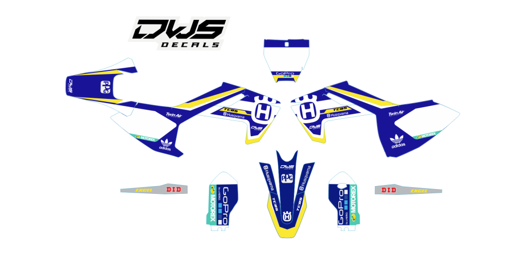 complete stickerset complet decal kit husqvarna tc 85 2017 2018 voorspatbord achterspatbord brug stickers voorpootbeschermers fork protectord front fender rear fender kotflugel kabelgeschutzer TC 85 husqvarna complete decal set komplette Decore DWS decals