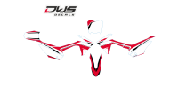 Complete stickerset Honda CRF 110F 2013 2014 2015 2016 rood red rot Decals dekor design graphics aufklebe stickerset nummerset dws mx