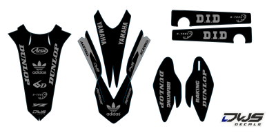 Trimset Yamaha YZ 125-250 2015 2016 Decals dekor design graphics aufklebe stickerset nummerset dws mx