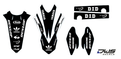 Trimset Yamaha YZ 125-250 2015 2016 Decals dekor design graphics aufklebe stickerset nummerset dws mx